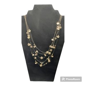 Coldwater Creek Silver Toned Layered Necklace